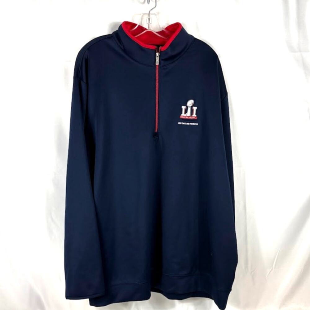 New England Patriots 3XL Antigua 1/4 Zip Super Bowl LI NFL